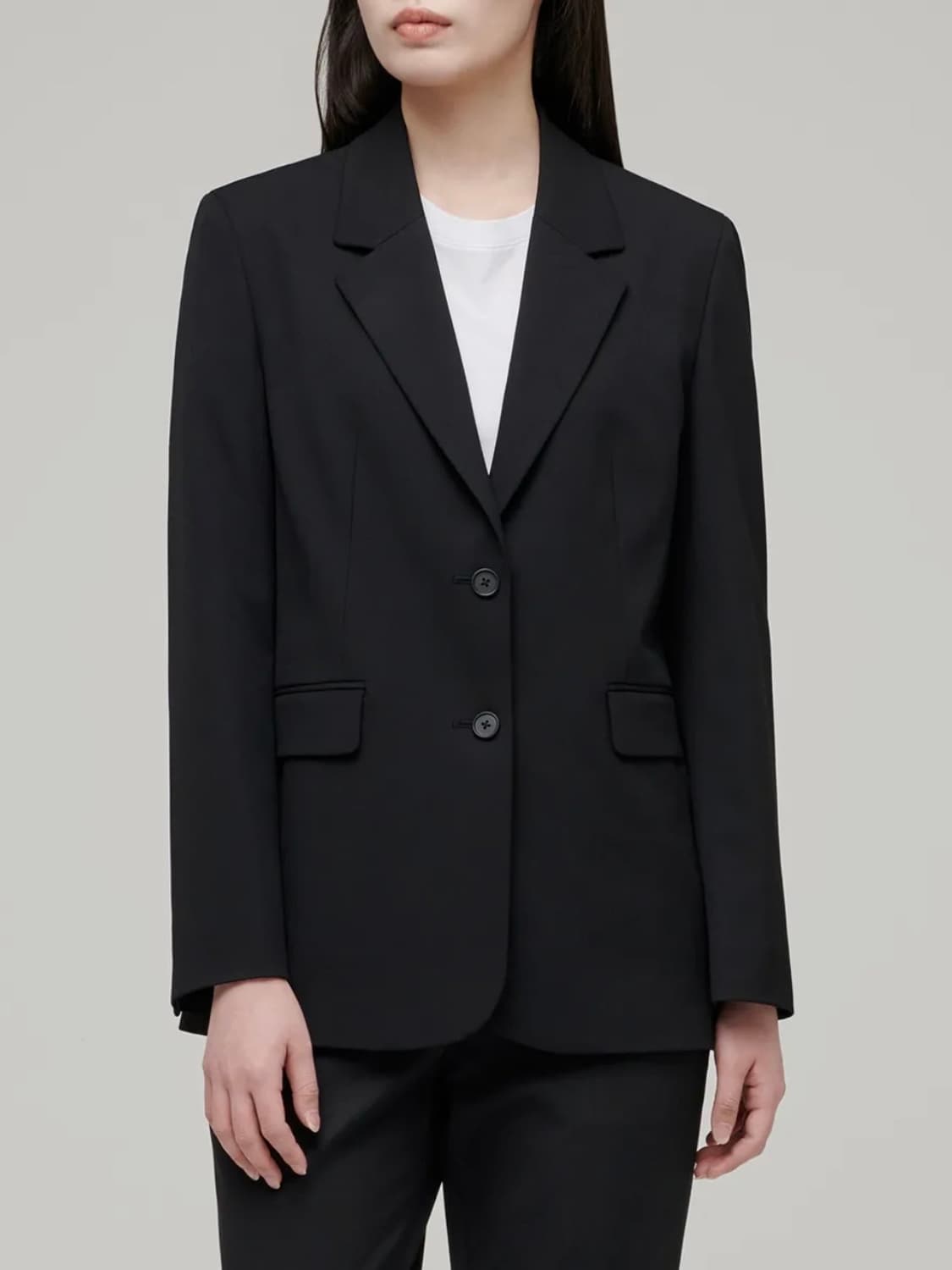 무신사 스탠다드 | 우먼즈 베이식 블레이저 블랙 S 상품이미지2