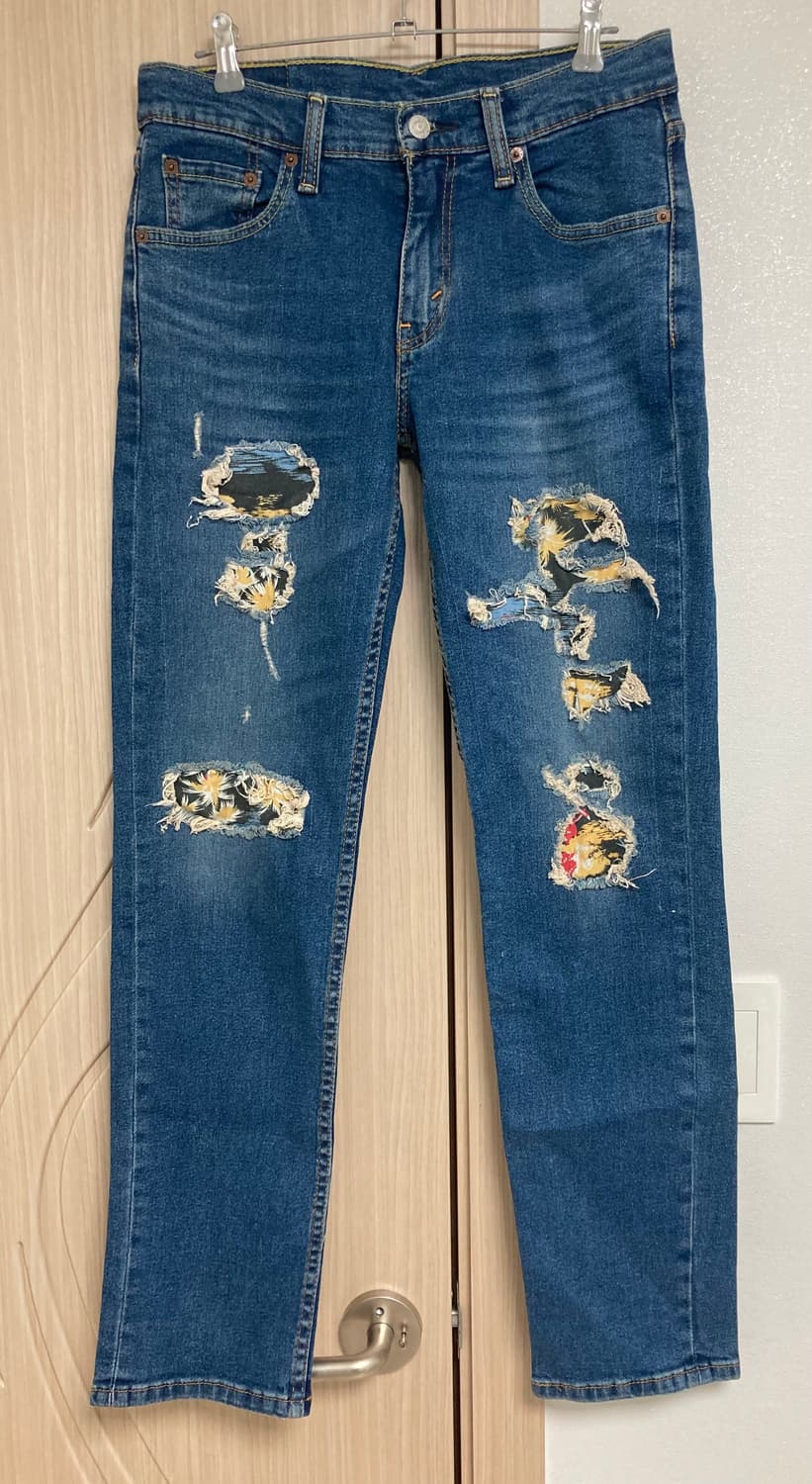 리바이스 511 데미지 리페어 데님팬츠 W30 상품이미지1