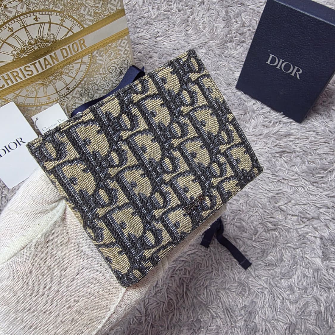 {클로젯}[24ss][크림 제품]디올 오블리크 반지갑 상품이미지3