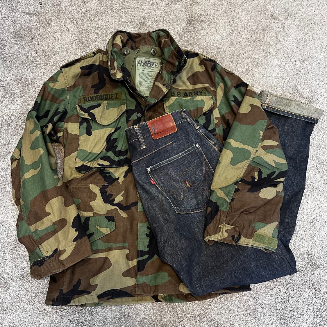 알파인더스트리 밀리터리 카모 M-65 필드 자켓L 상품이미지1