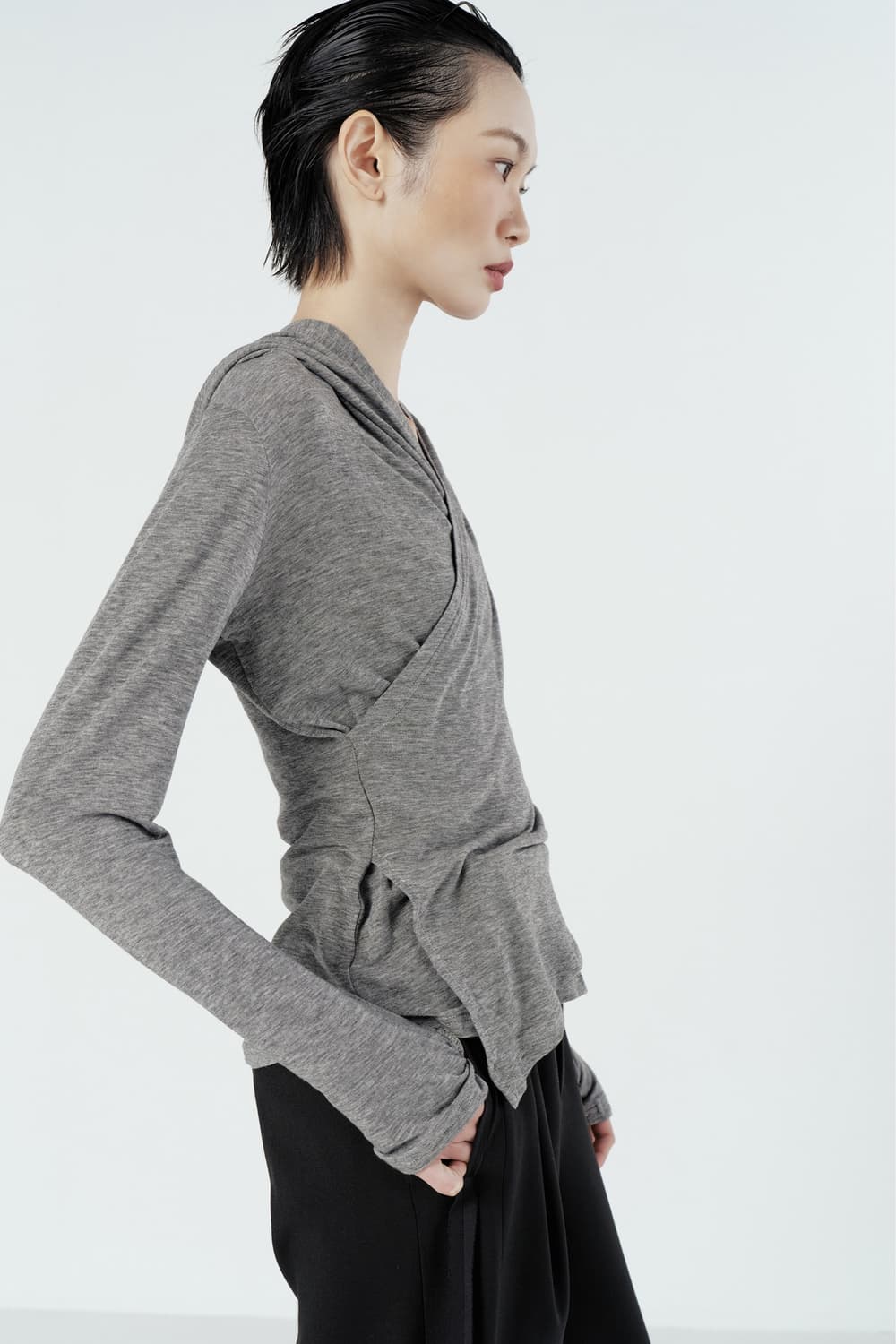 [더일마] Momo Hoodie Wrap T, gray *새상품 상품이미지4
