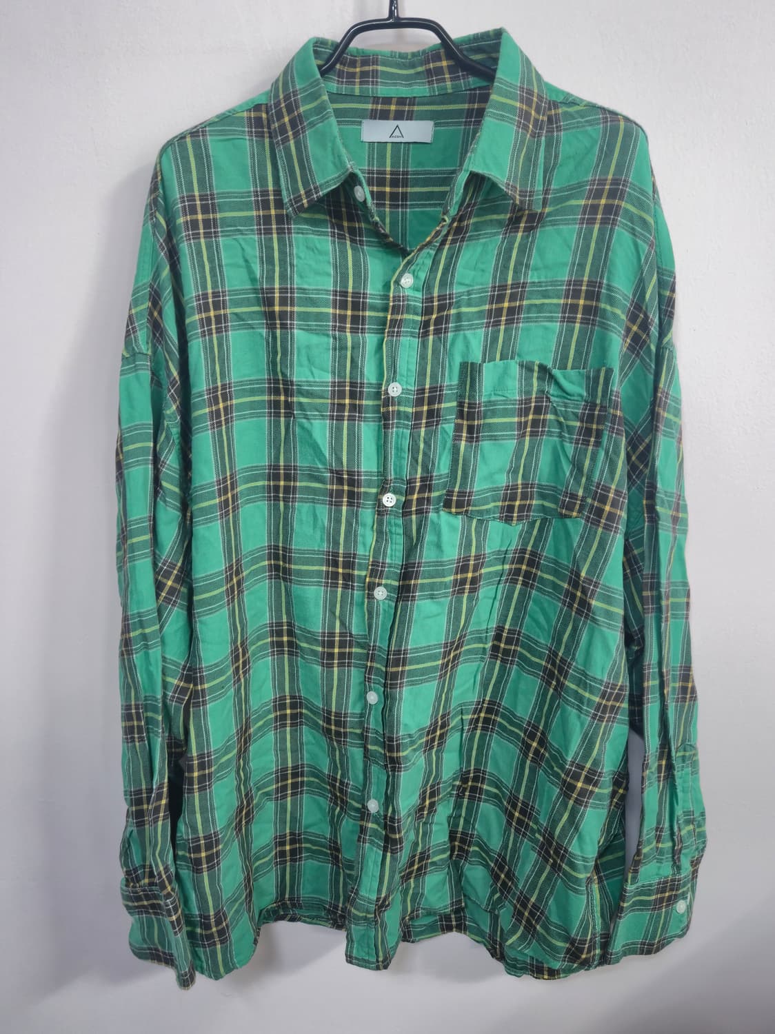 acon 그린 체크 남방 셔츠 상품이미지1