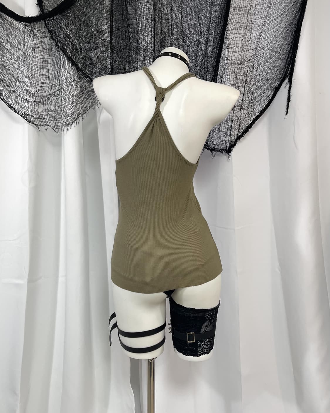khaki sleeveless 상품이미지3