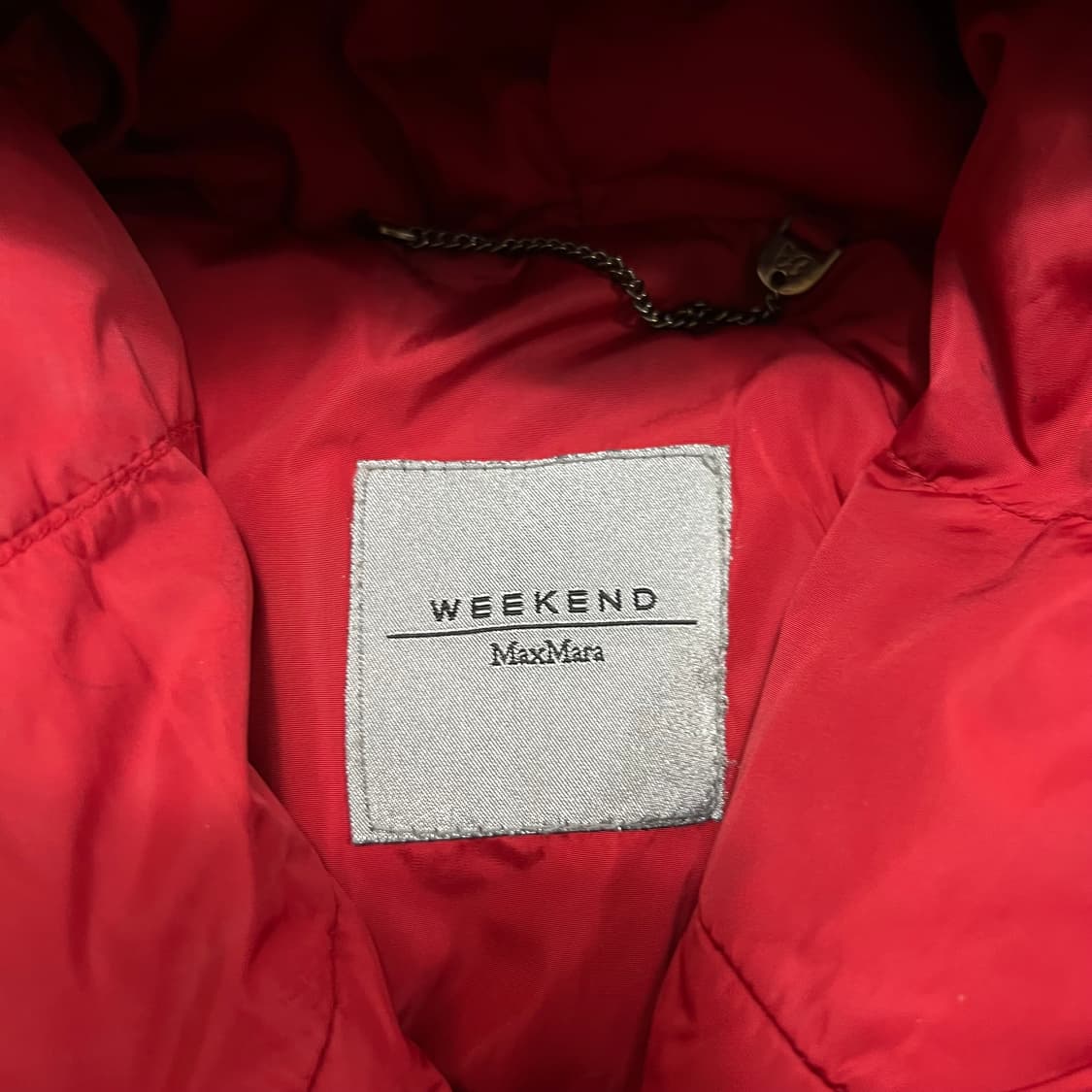 막스마라 위켄드 여성 후드 롱 코트패딩 점퍼 [버건디] 36(S/90) 상품이미지4