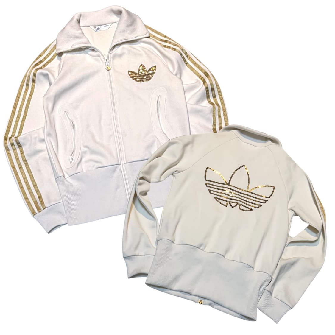 00s 아디다스 글리터 빅파이어버드 져지 화이트 골드 상품이미지1