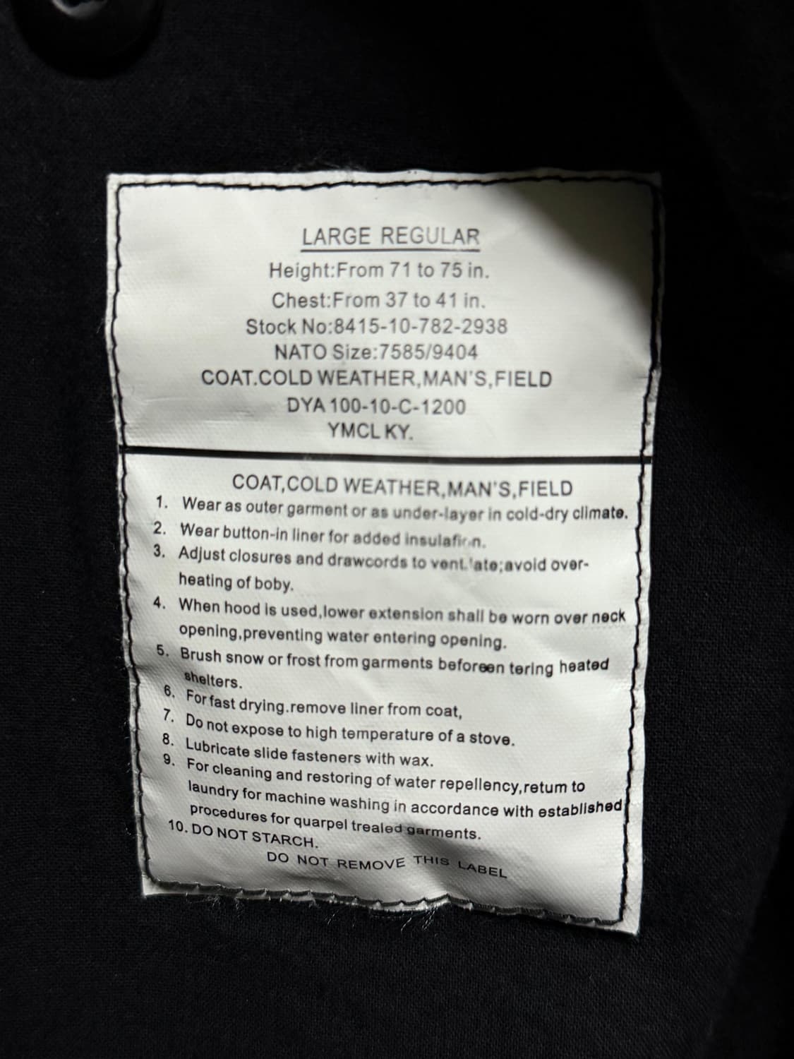 YMCLKY US M-65 필드 자켓 L 상품이미지4