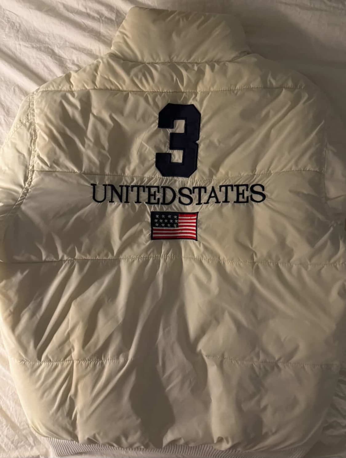 폴로 빅포니 성조기 패딩 크림 상품이미지4