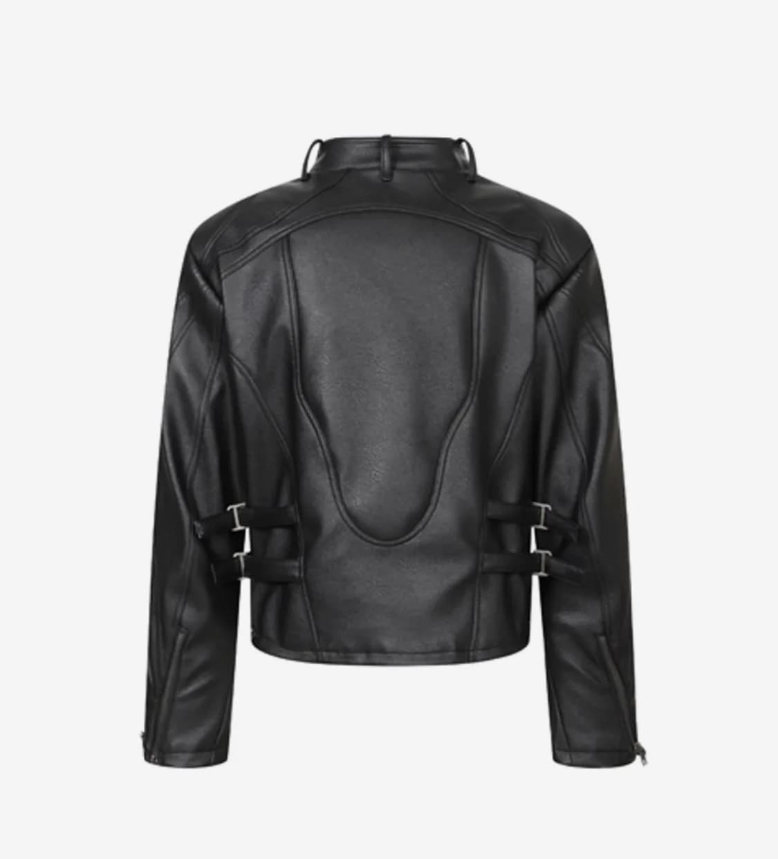 [s] 써저리 x 철권 레더자켓 블랙 상품이미지2