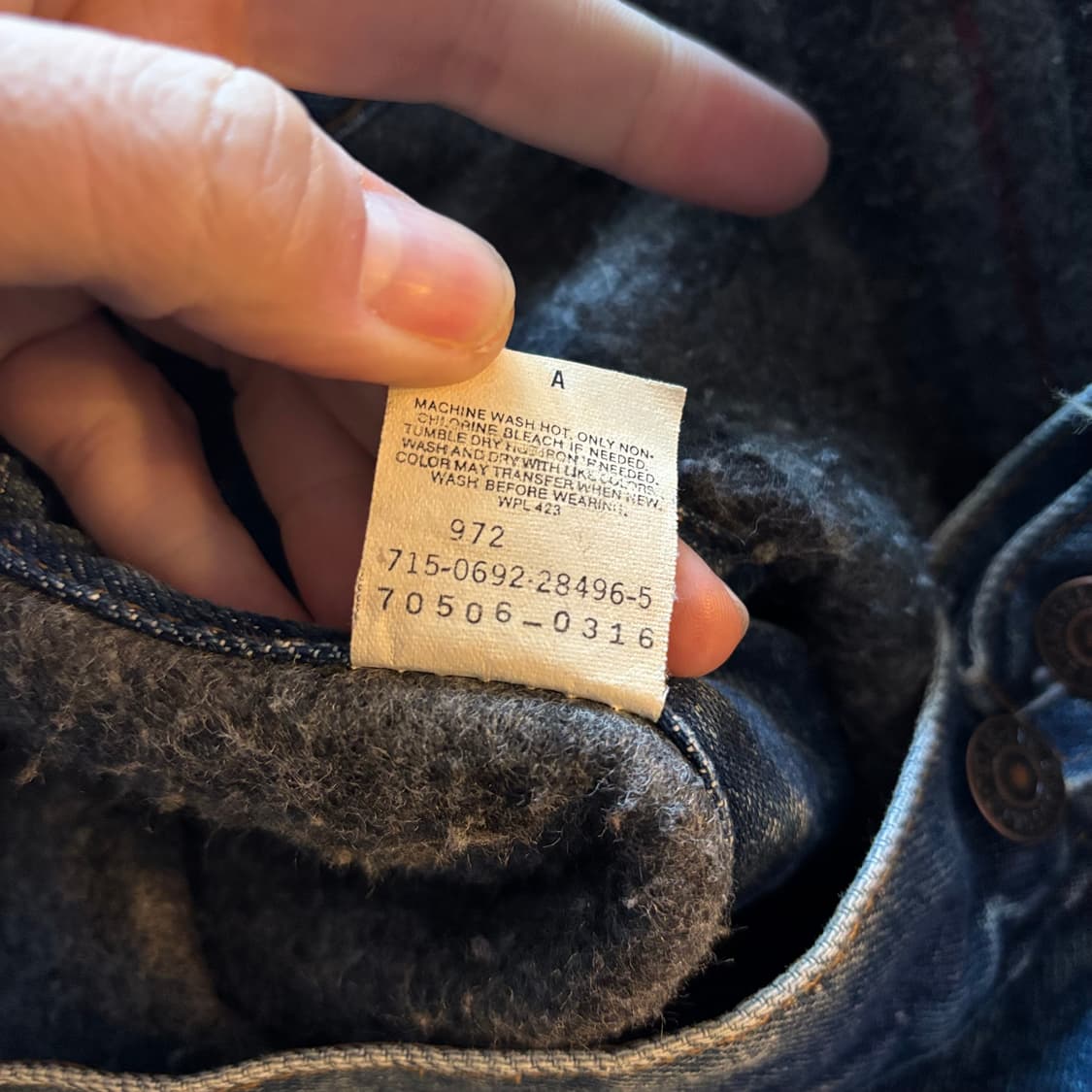 90년대 미국 리바이스 70505 블랭킷 데님 트러커 자켓 상품이미지6