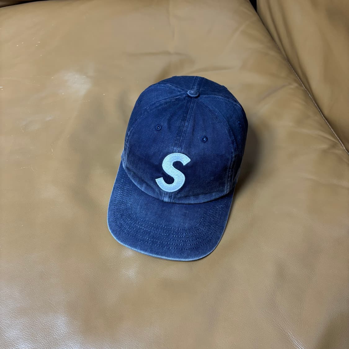 슈프림 S로고 6패널 볼캡 모자 23fw 피그먼트 네이비 상품이미지1