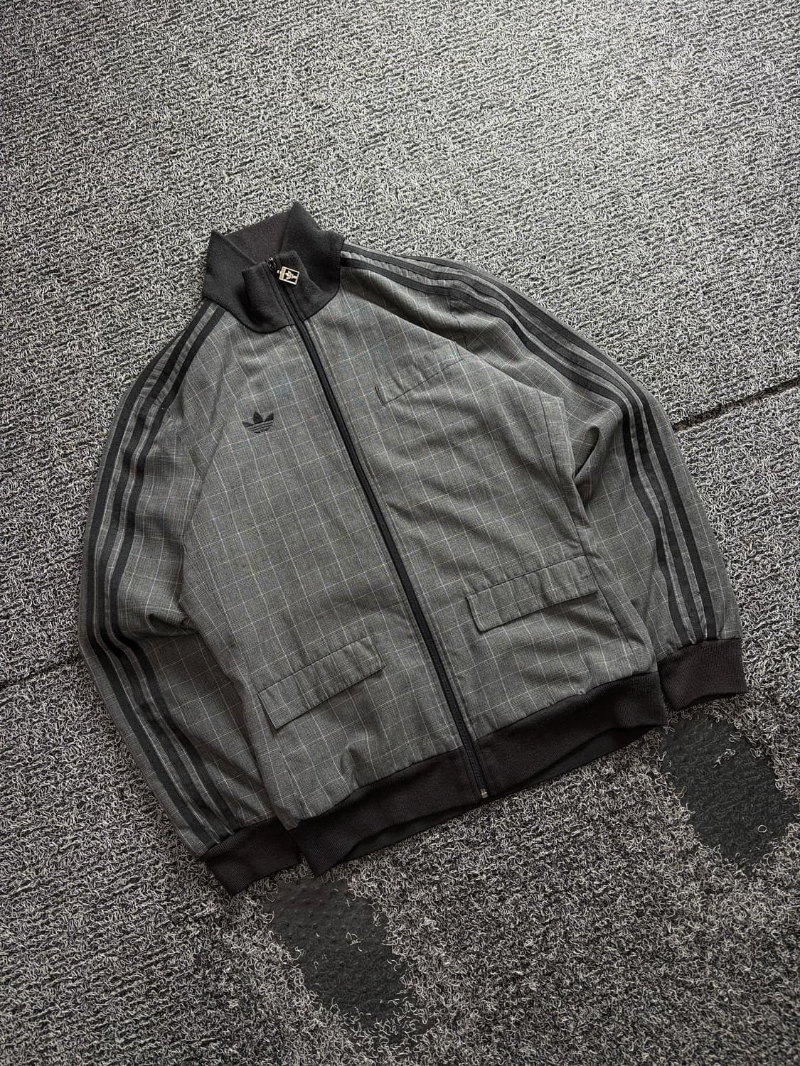 00s 아디다스 트레포일 3스트립 체크 트랙 자켓 3512 상품이미지1