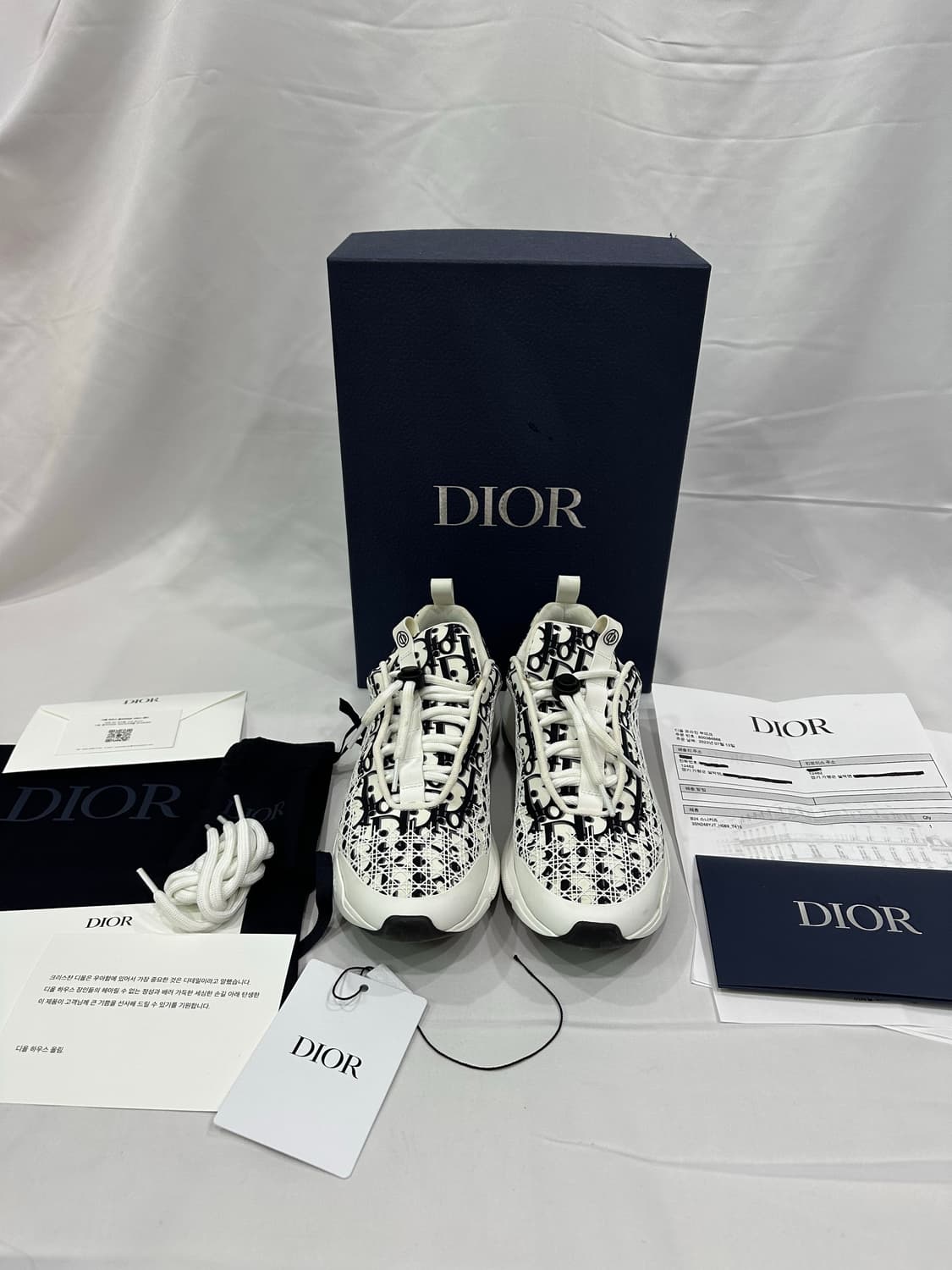 [42] DIOR 디올 오블리크 b24 스니커즈 화이트 상품이미지3