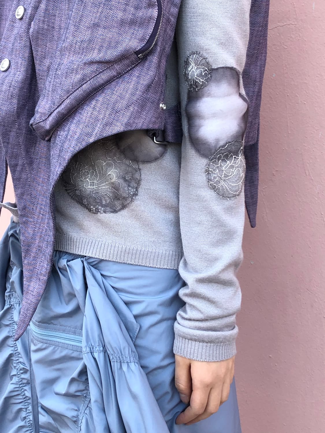 존갈리아노 아카이브 엠브로이드 실크 가디건 상품이미지2