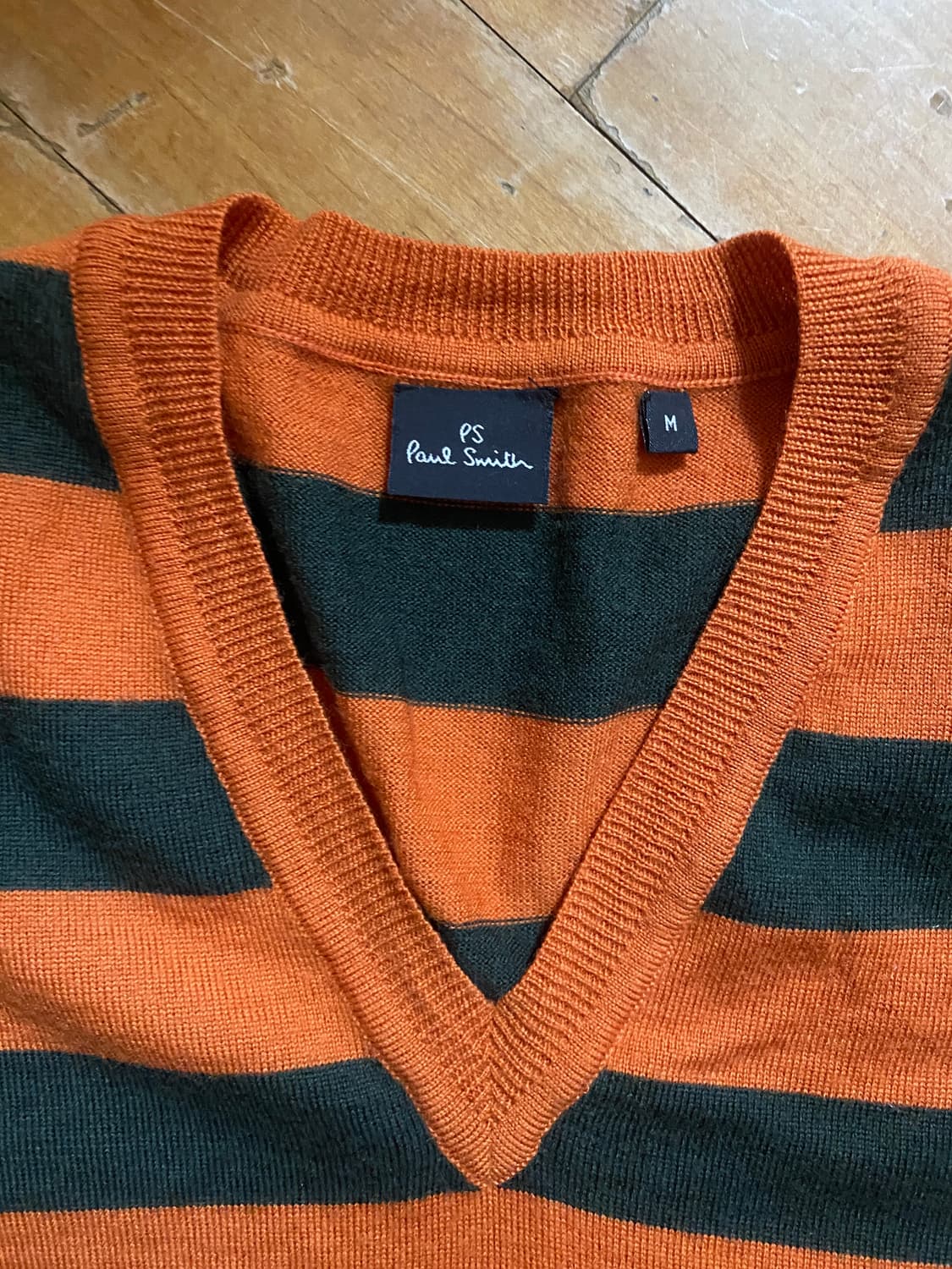 폴스미스 오렌지 스트라이프 메리노울 니트 M (100) 상품이미지2