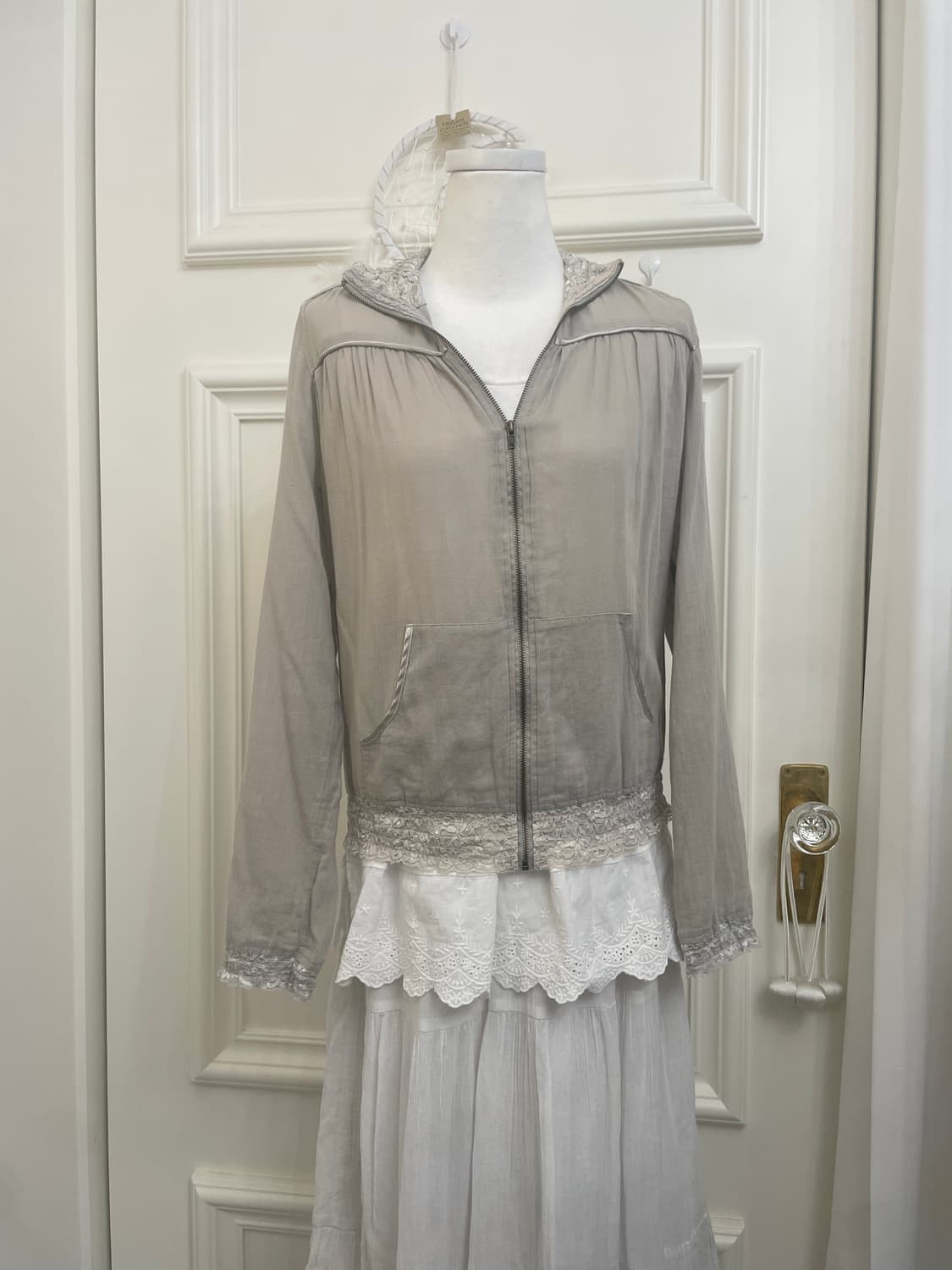 SM2 white lace pleats sleeveless top 상품이미지9
