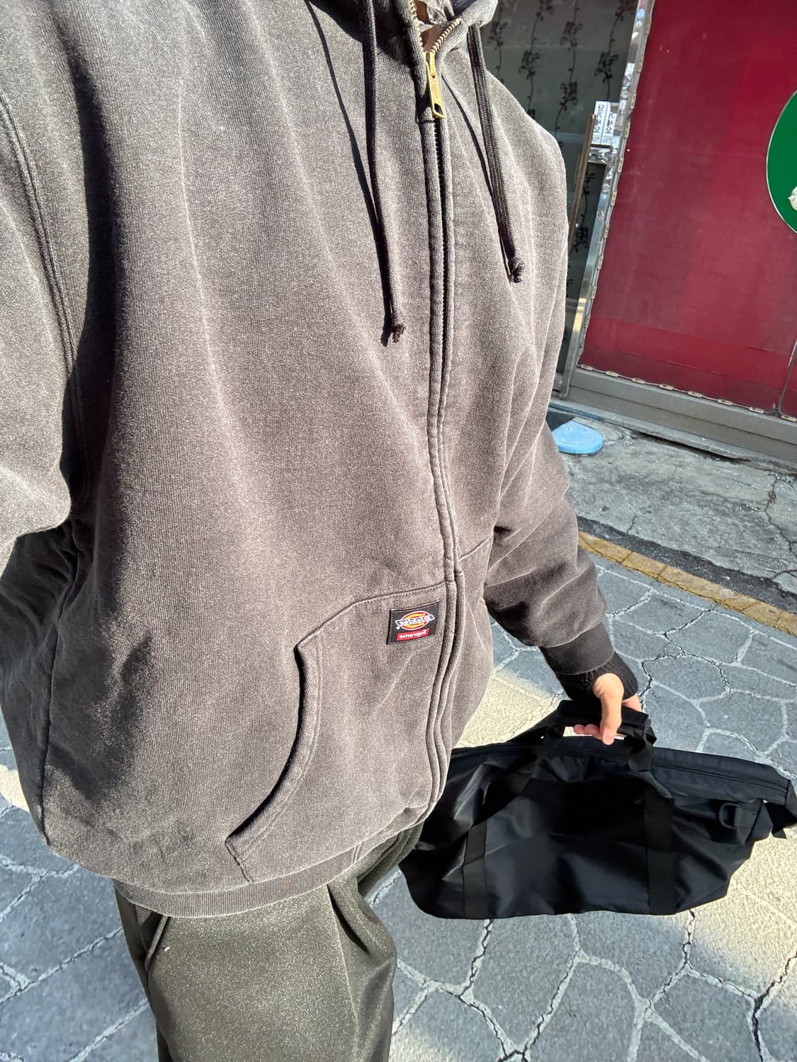 슈프림 디키즈 퀄티드 라인드 집업 후드 스웨트셔츠 블랙 25fw 상품이미지2