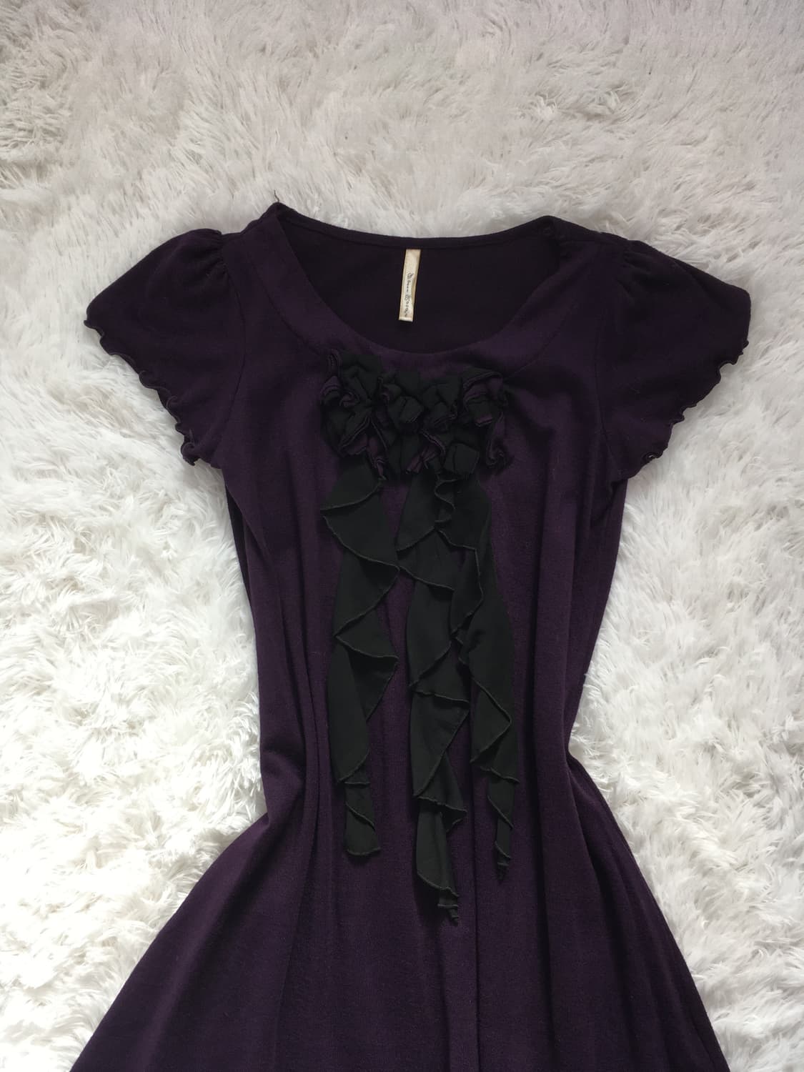 일본빈티지 퍼플 로맨틱 니트 원피스 상품이미지2