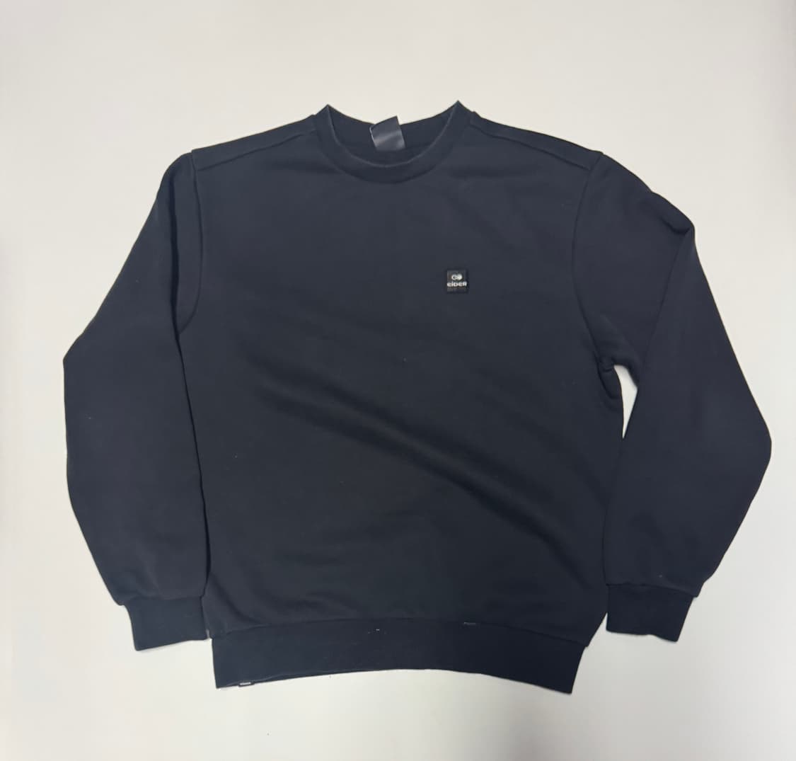 아이더 Eider 22년도 뒷프린팅 기모 맨투맨 블랙 S 상품이미지2