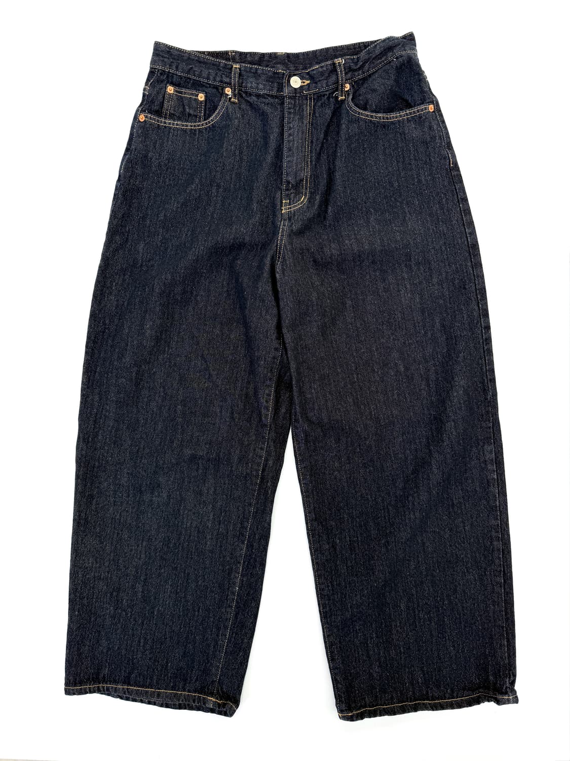 OHYEAH 생지 와이드 크롭 데님 팬츠  상품이미지1