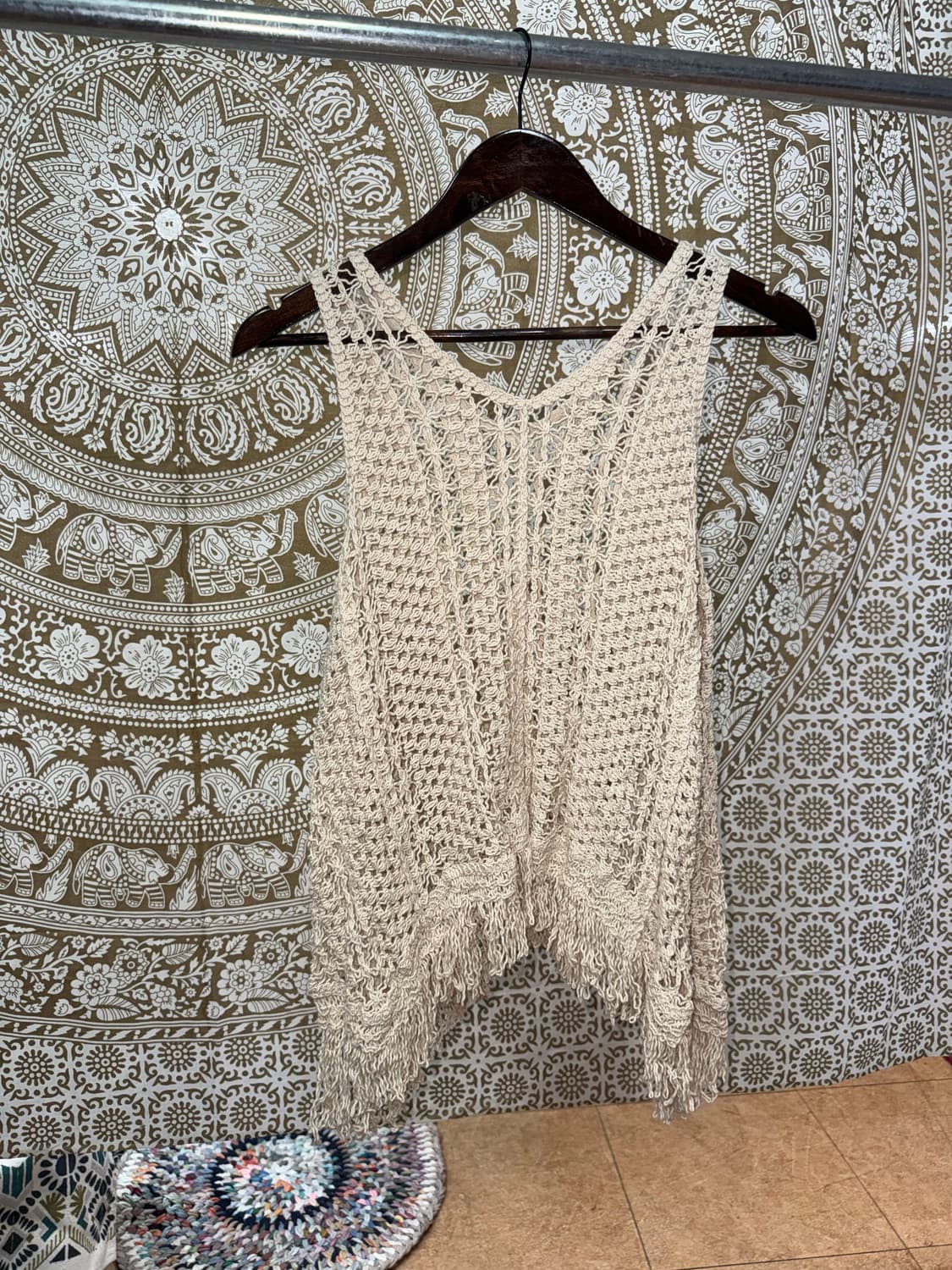 빈티지 모리 그물 니트조끼 베스트  상품이미지3