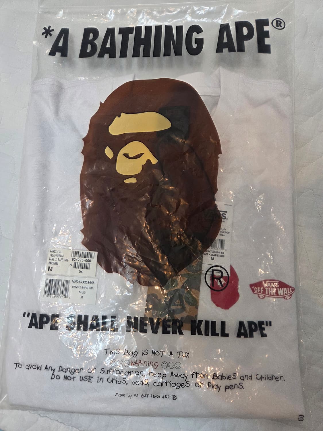 [새상품] 베이프X반스 콜라보 티셔츠M 상품이미지1