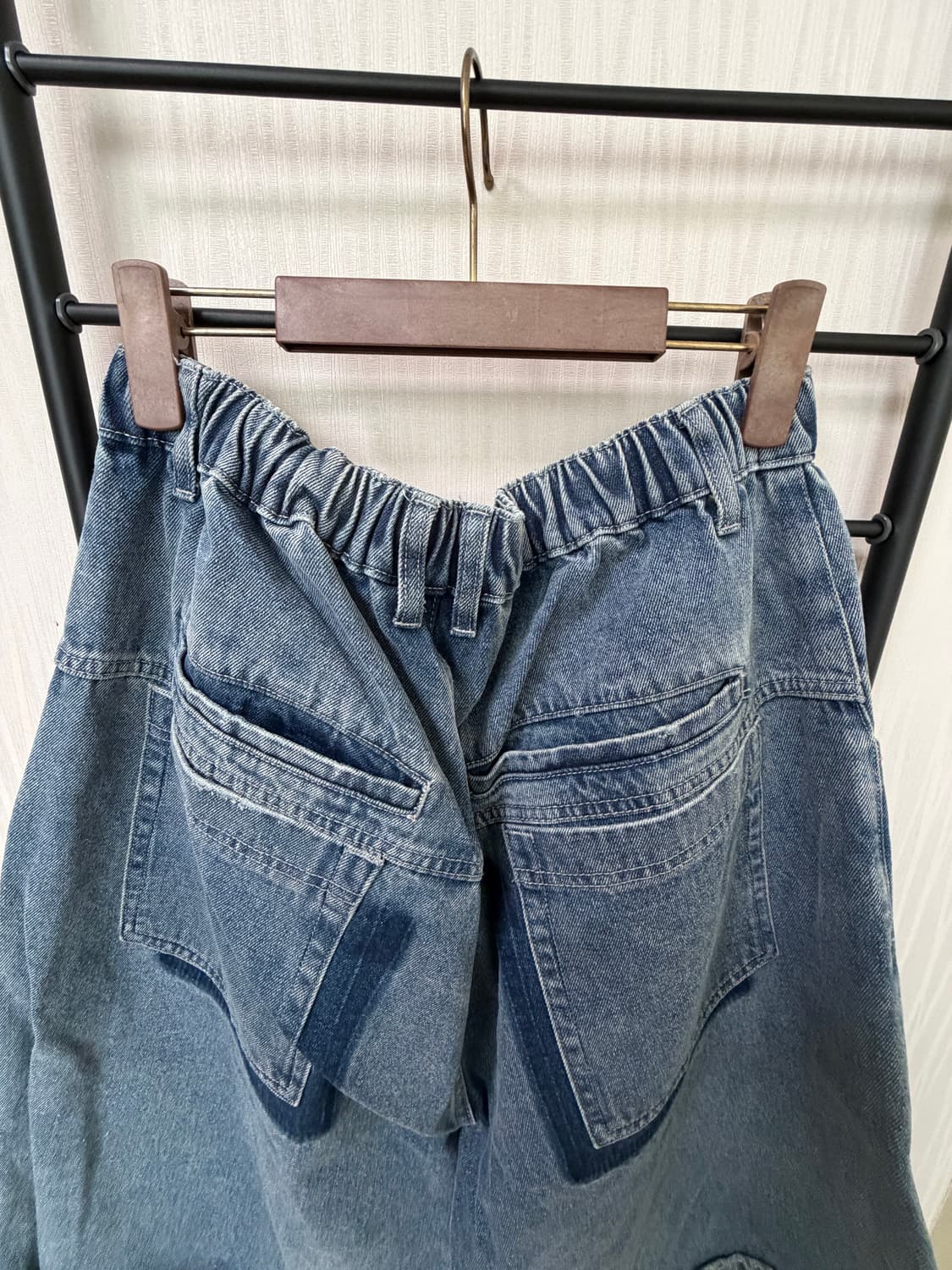 앵글런 벌룬 버뮤다데님팬츠 상품이미지5