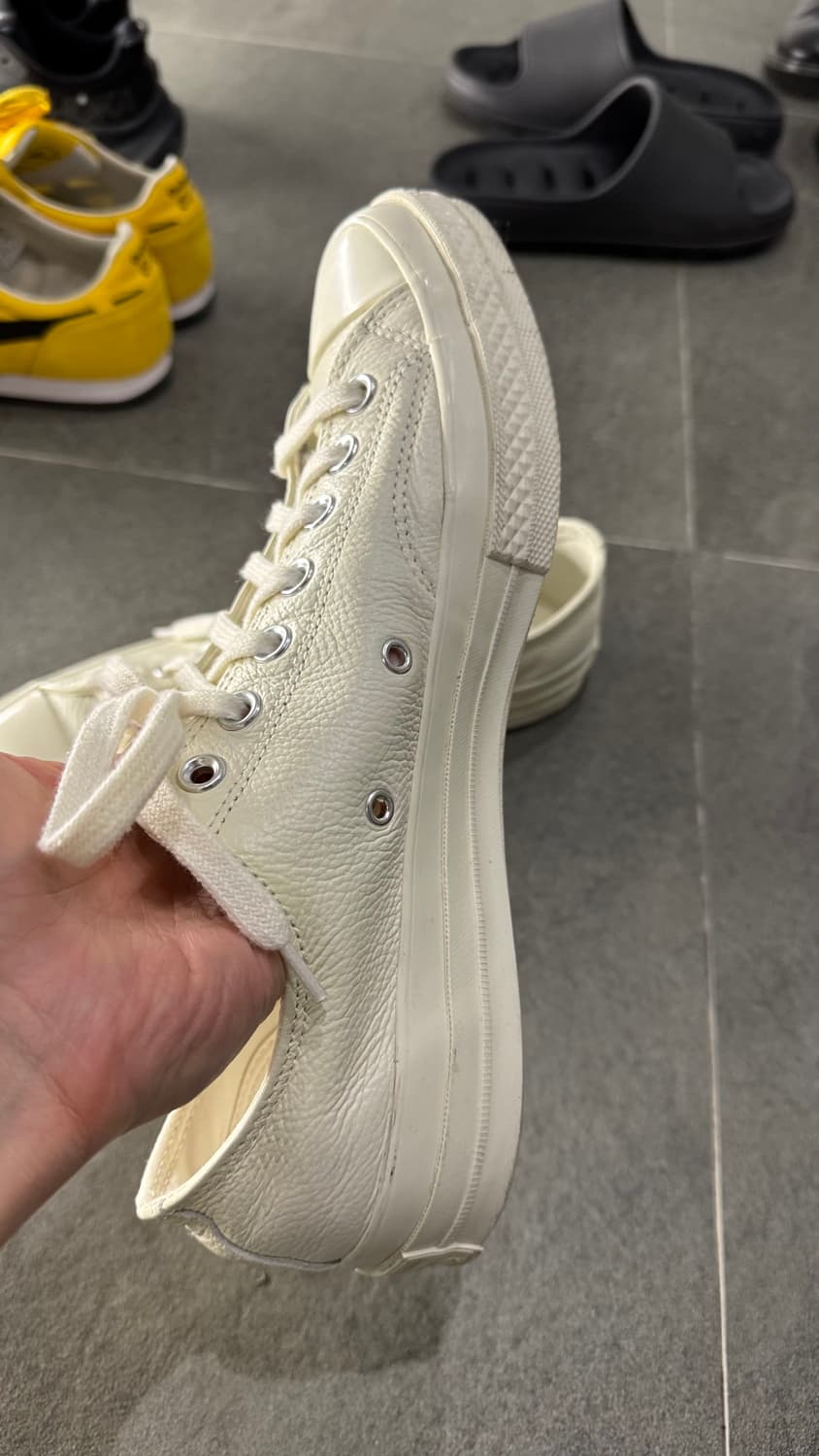 컨버스 척테일러 로우 아이보리 가죽 280 상품이미지4