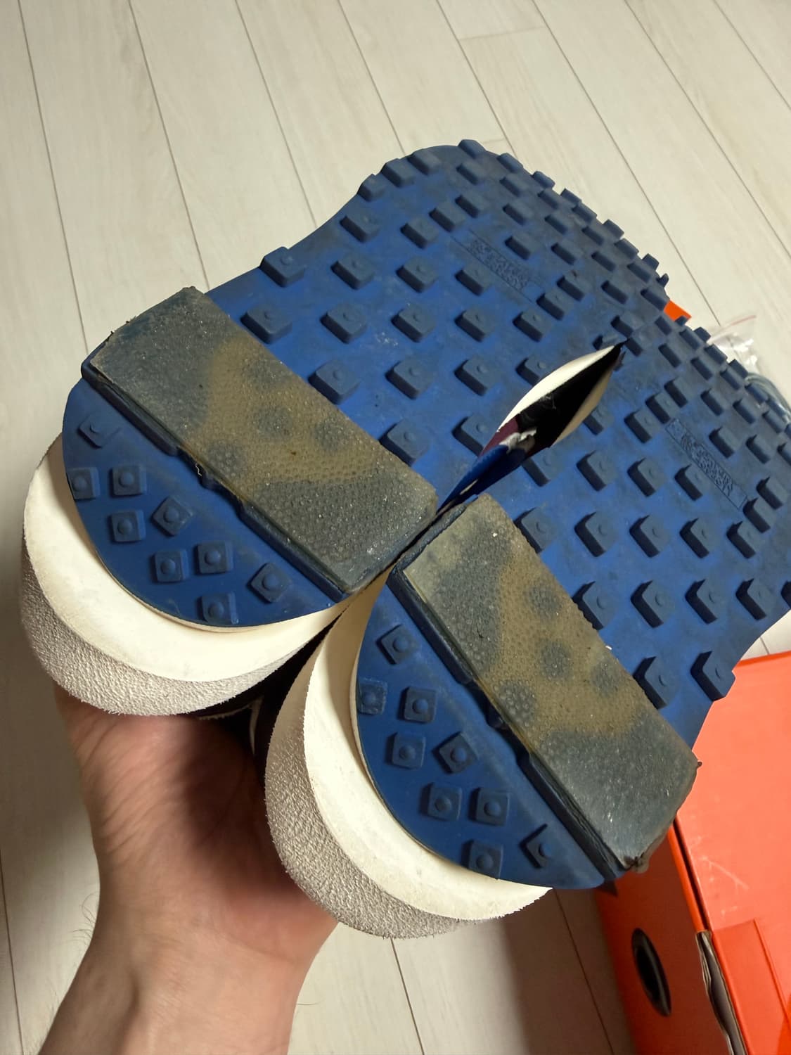 나이키x사카이x언더커버 LD와플 나이트 마룬 팀 로얄 285(풀박) 상품이미지3