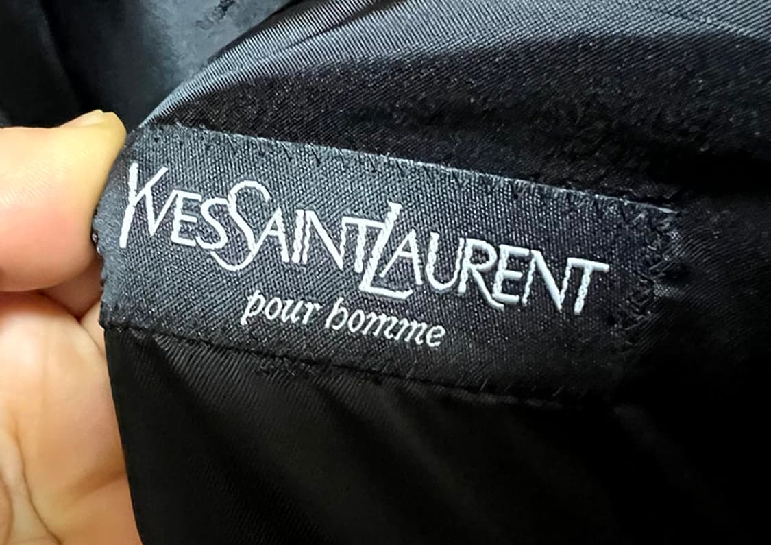 입생로랑 남자 블레이저 정장자켓 솔리드 추동 투버튼 캐시미어 XL 105 상품이미지4