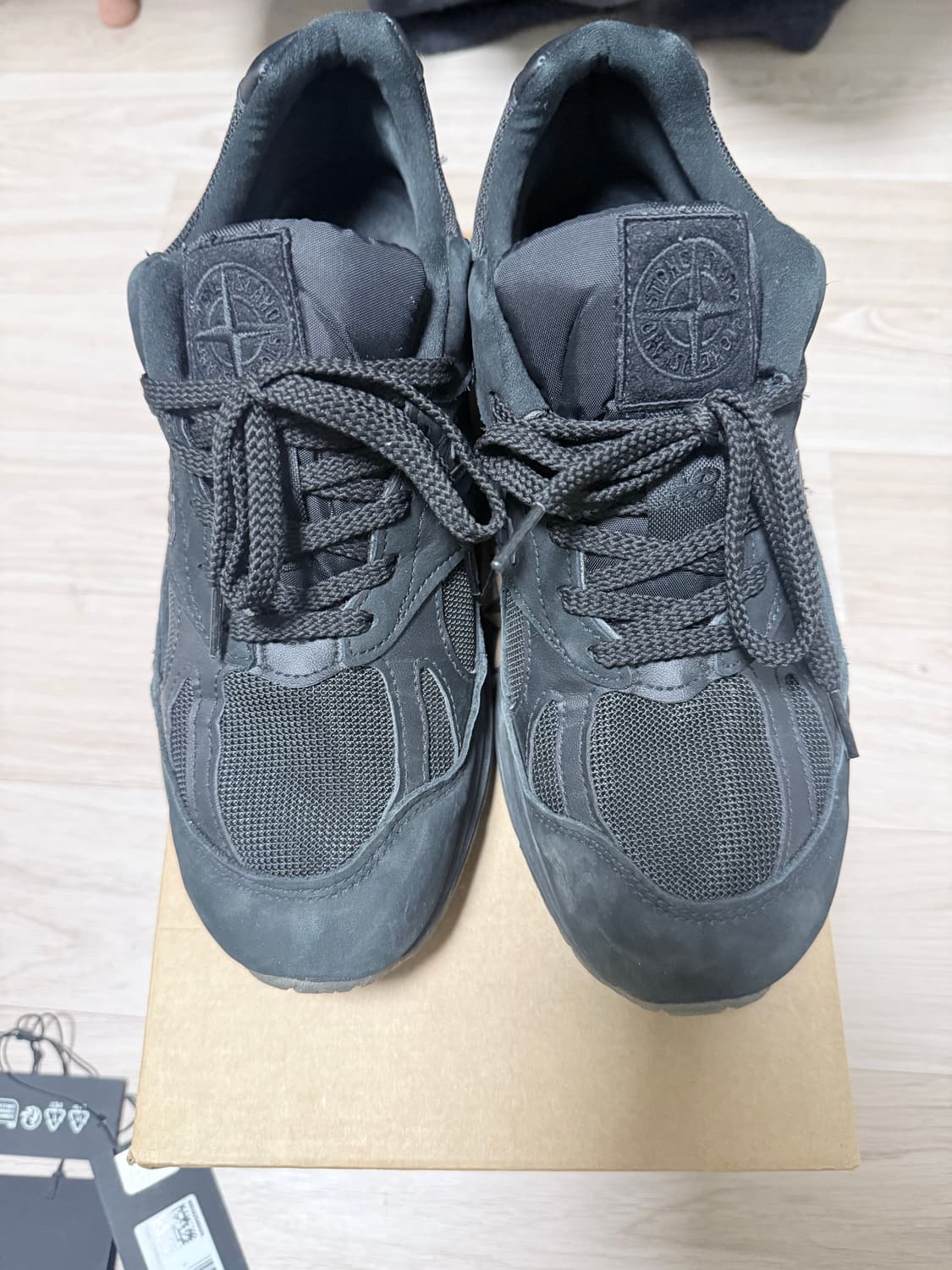 솔드아웃구매) 뉴발란스 x 스톤 아일랜드 991v2 메이드 인 UK 블랙 상품이미지1