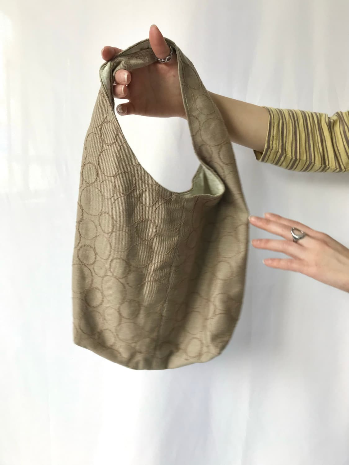 베이지 도트 백  상품이미지1