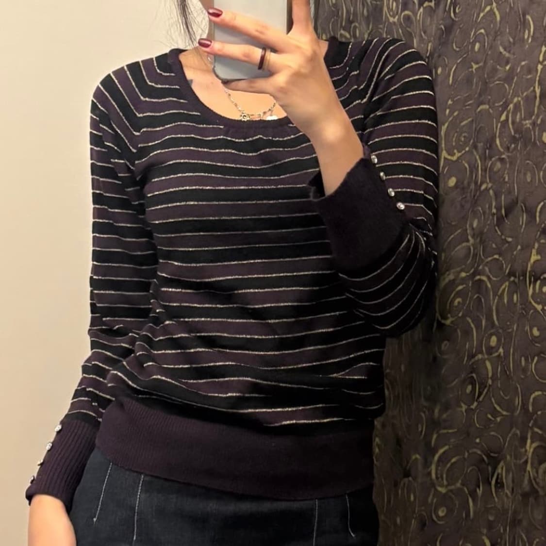 JPN Vintage 에스닉 오리엔탈 스트라이프 니트 상품이미지2