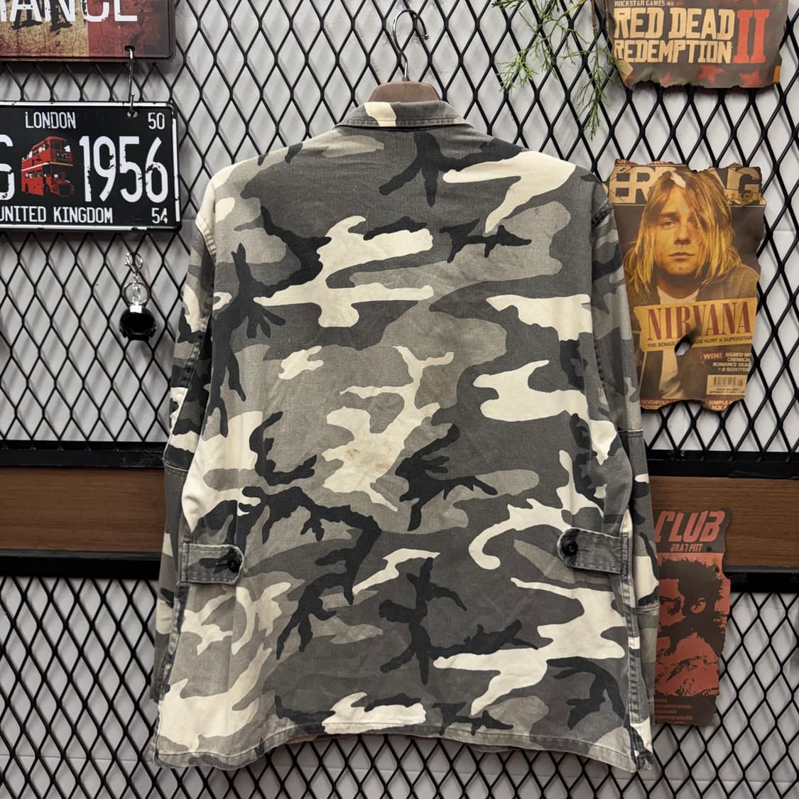 USA VINTAGE 밀리터리 BDU 자켓 카모 패턴 화이트 그레이 상품이미지2