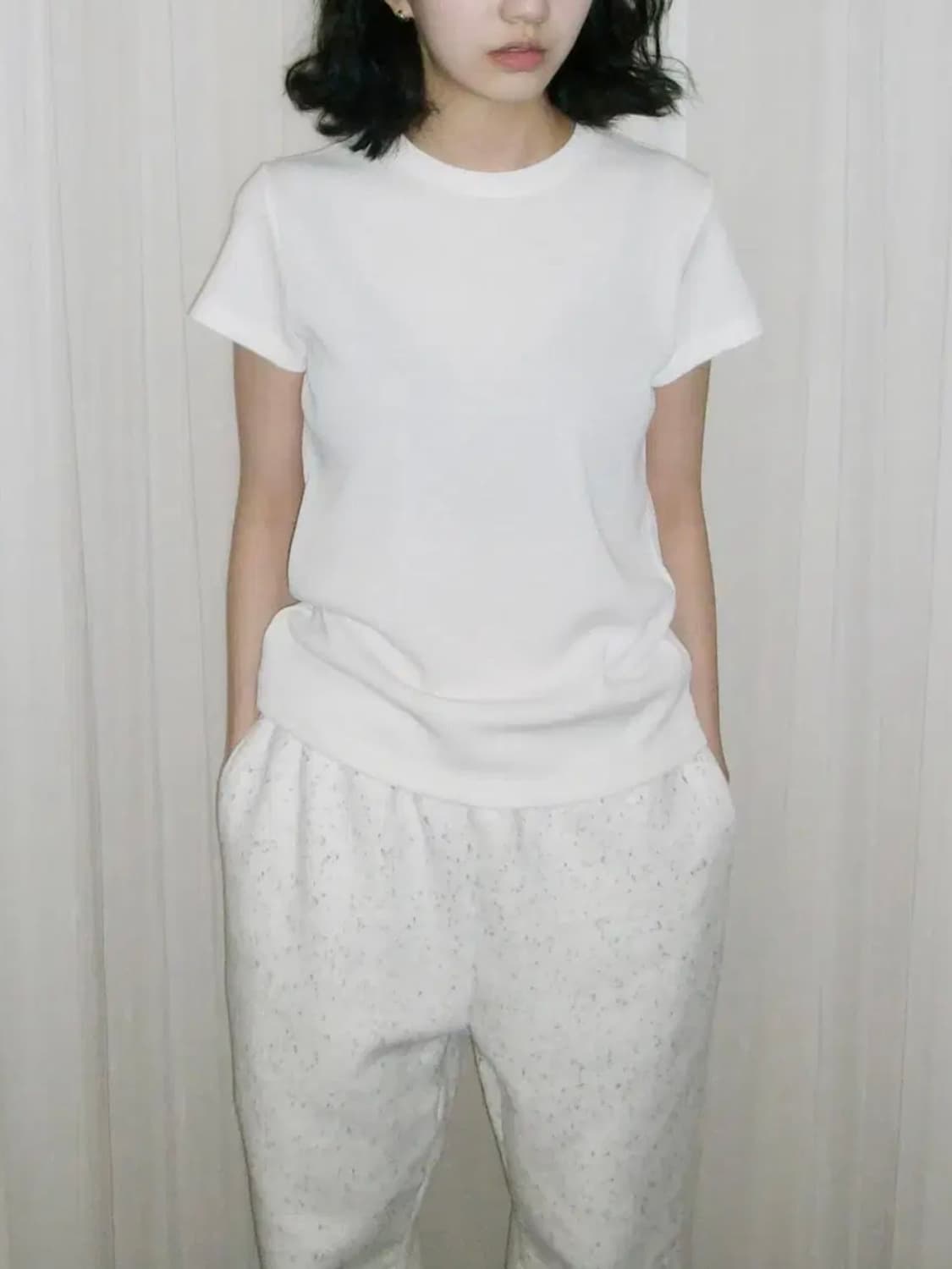 지초이컴포트 25-001 와플티셔츠 jichoi waffle tshirt 상품이미지1