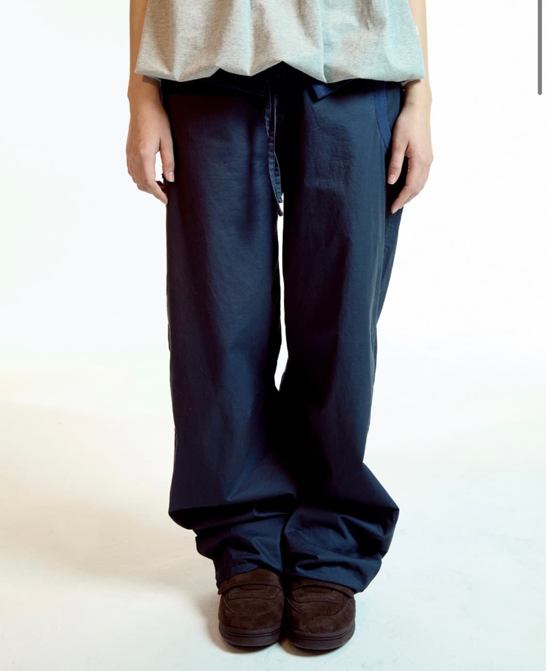 코이세이오 플로우폴드팬츠 flow fold pants navy (1) 상품이미지2