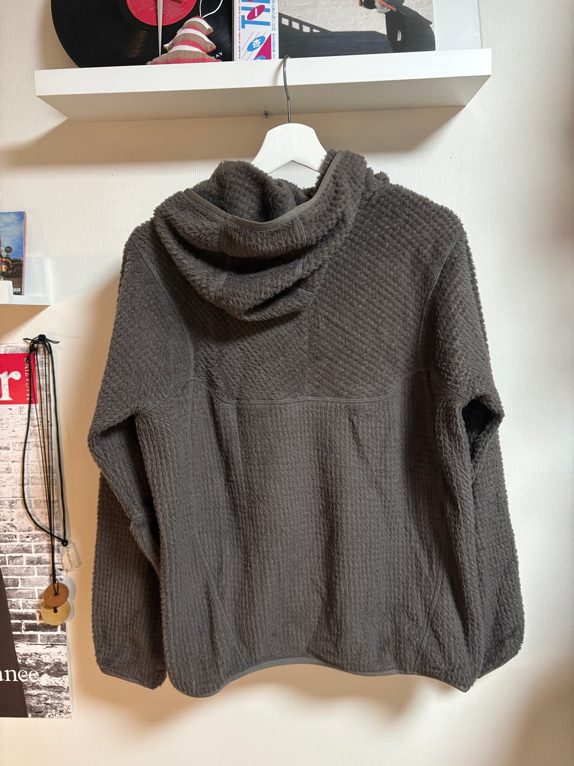 Sunlove 썬러브 폴라텍 후드티 브라운 상품이미지4