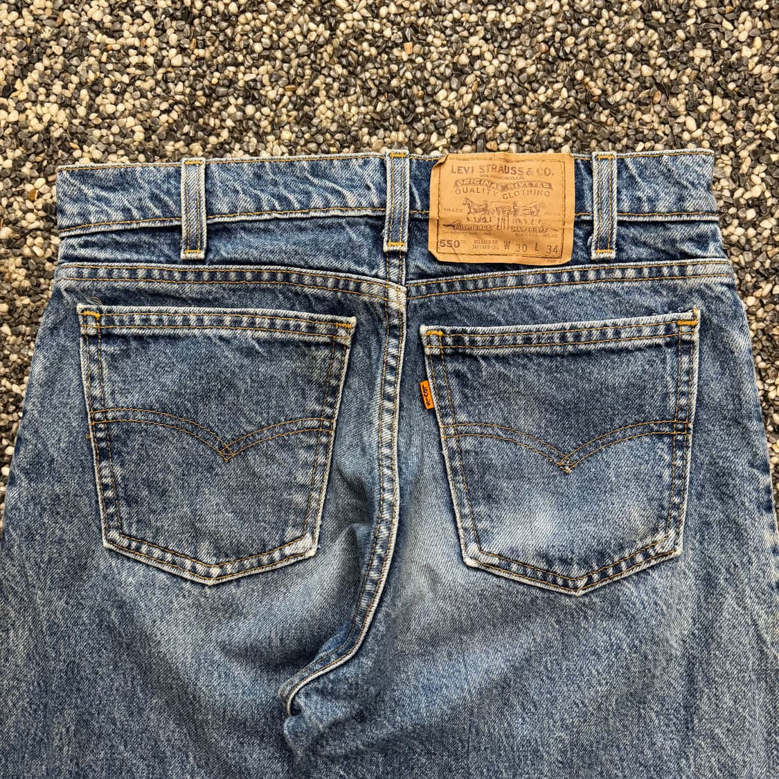 90s 리바이스 550 오렌지탭 테이퍼드 레그 진 made in USA  상품이미지4