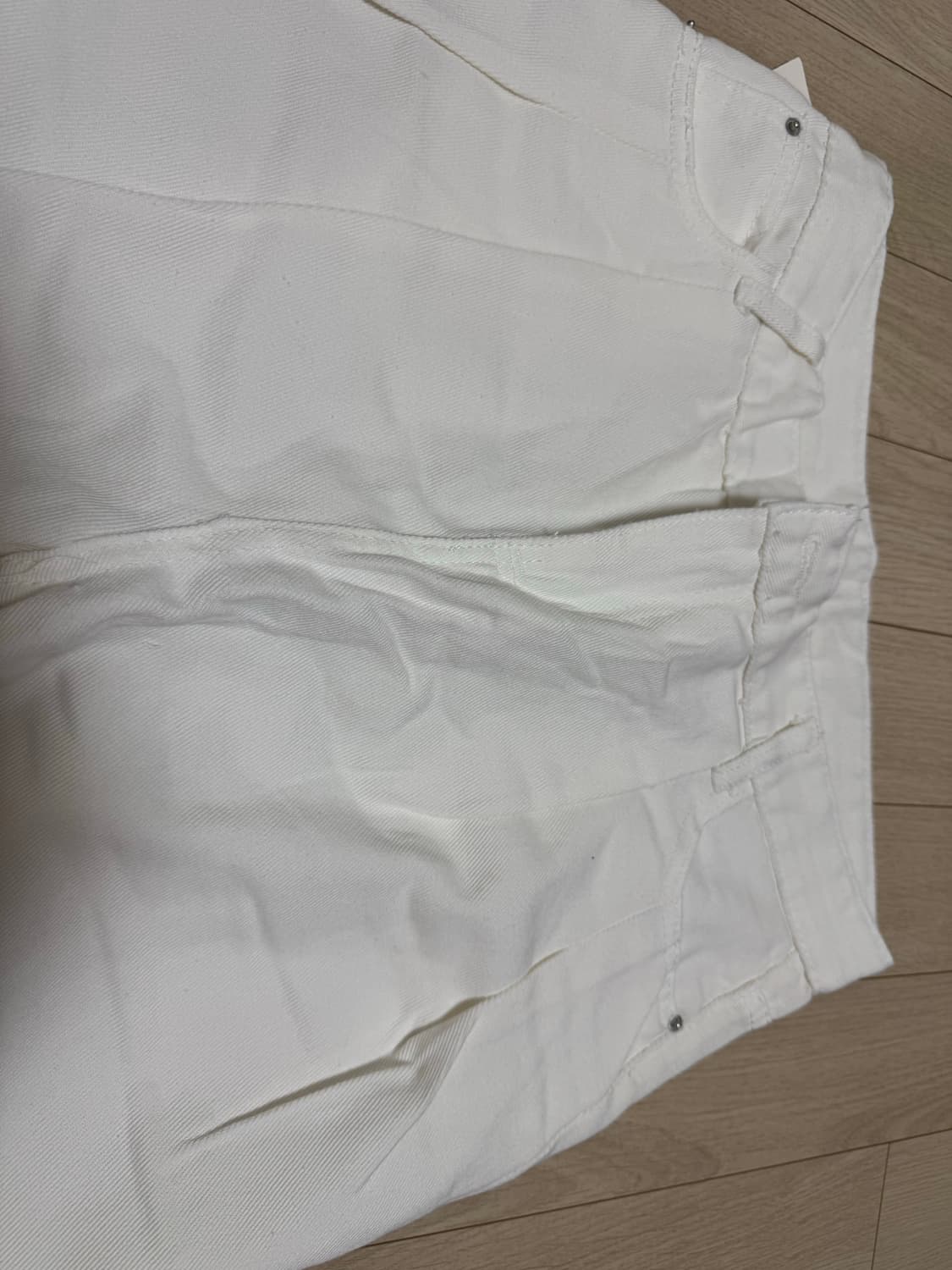 크림화이트컬러 와이드팬츠 상품이미지3