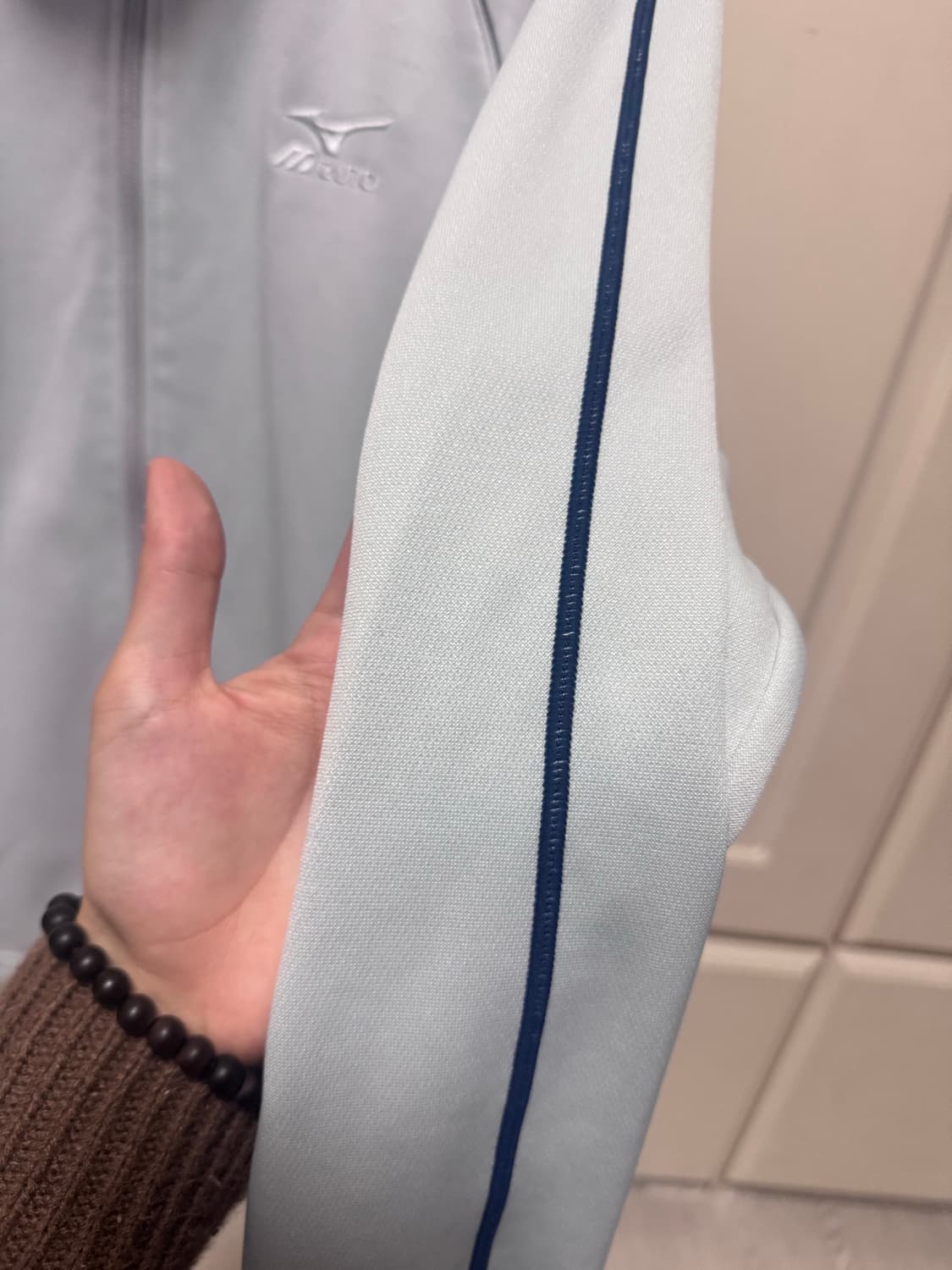 빈티지 서브컬쳐 아노깔 사이버코어 미즈노 네이비 트레이닝 져지 집업 상품이미지5