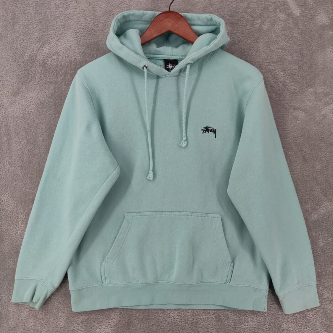 스투시 인터내셔널 트라이브 아플리케 후드티 워시드 라이트 블루 상품이미지3