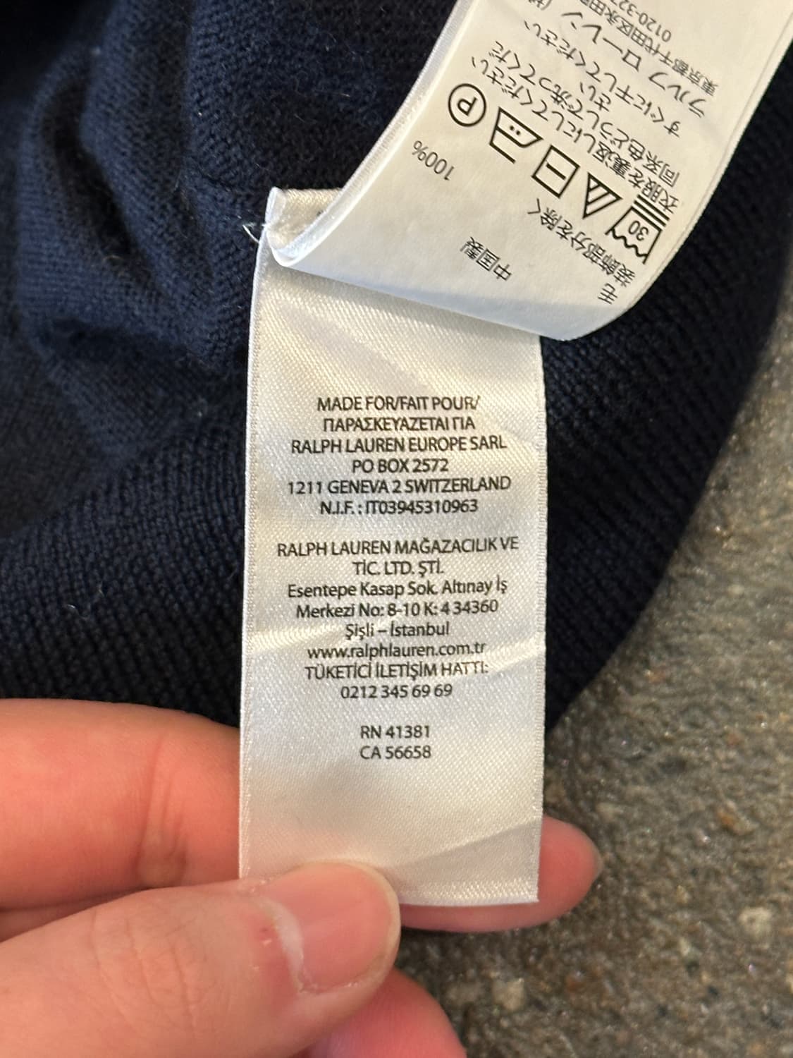 폴로 랄프로렌 메리노 울 니트 네이비 M 상품이미지7