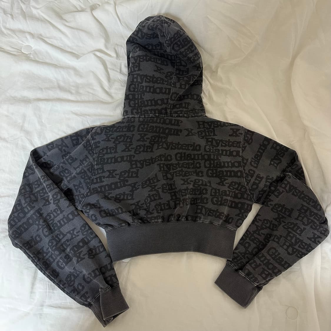 하스테릭 글래머 x-girl 크롭 후드집업 상품이미지2