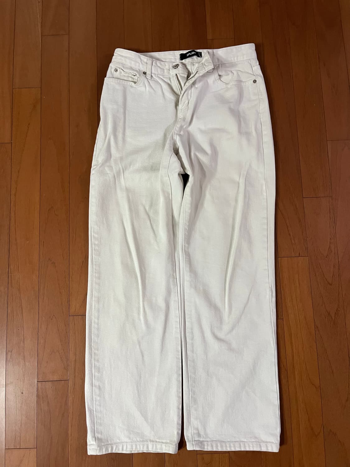 지플리시 와이드 데님 화이트 s 상품이미지1