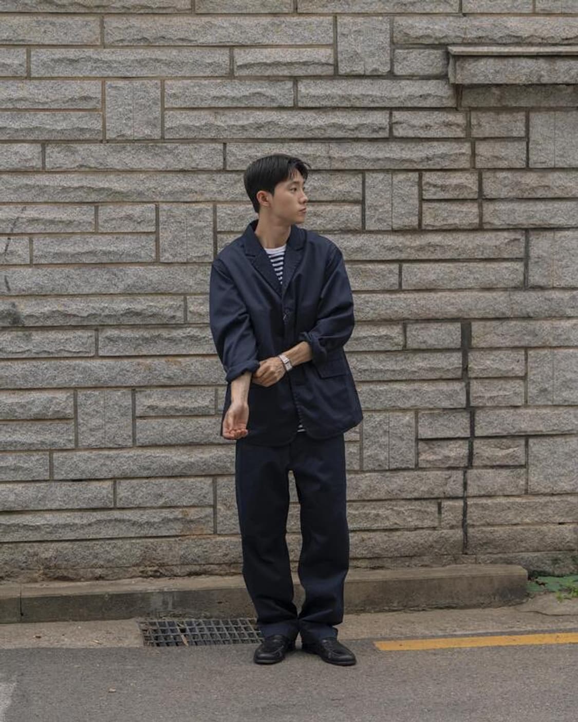 [L,34]나나미카 네이비 치노 셋업 상품이미지10