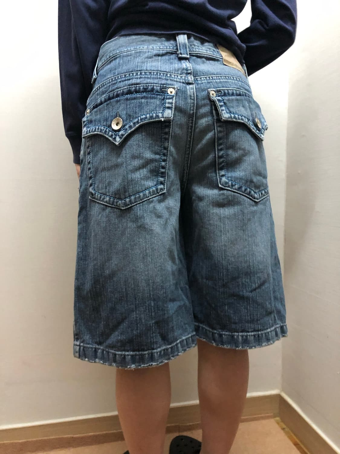 빈티지 데님 빅 포켓 버뮤다 팬츠 상품이미지2