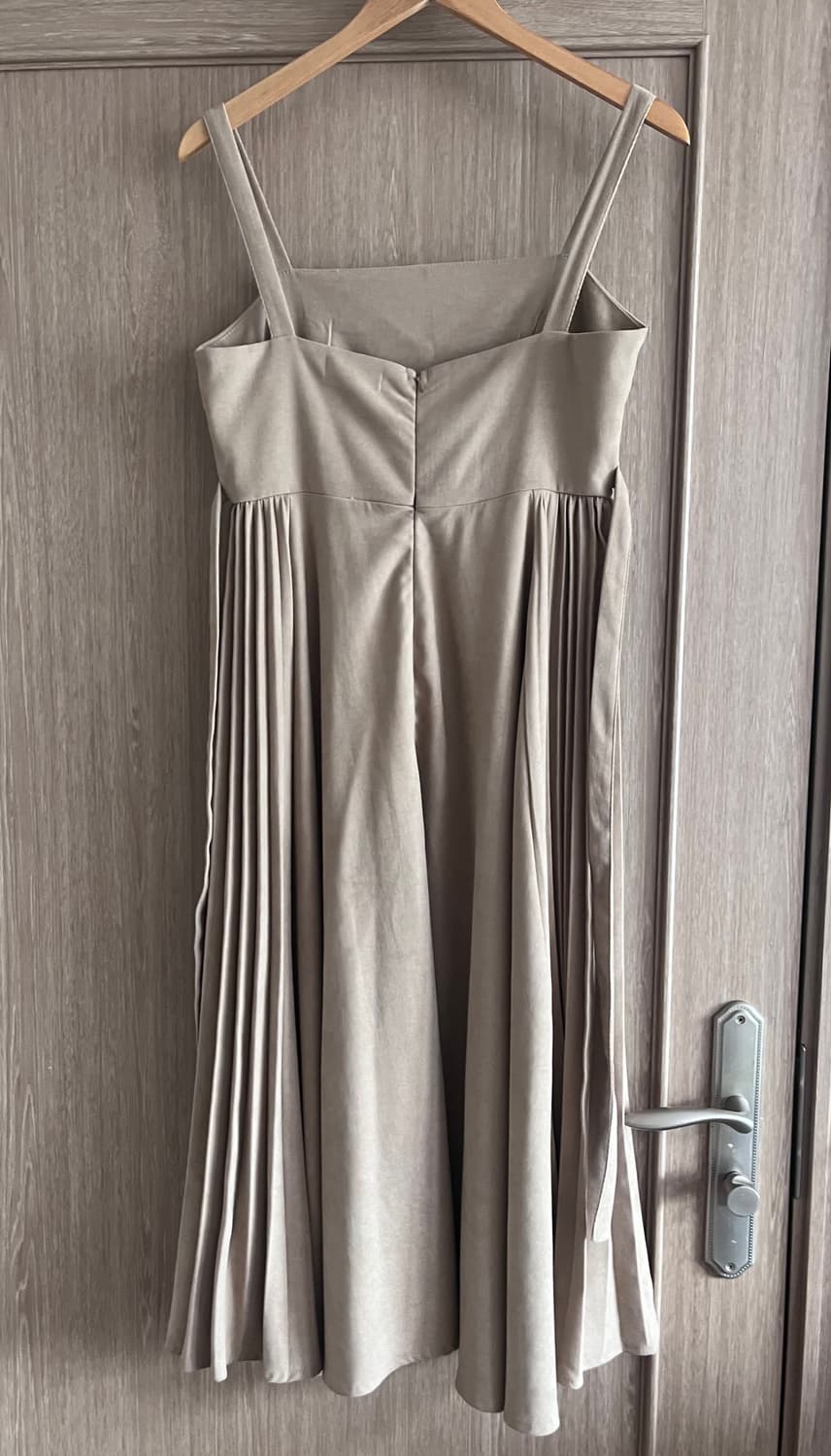 뷔스티에 벨벳 베이지 롱원피스 스커트 치마 빈티지  상품이미지3