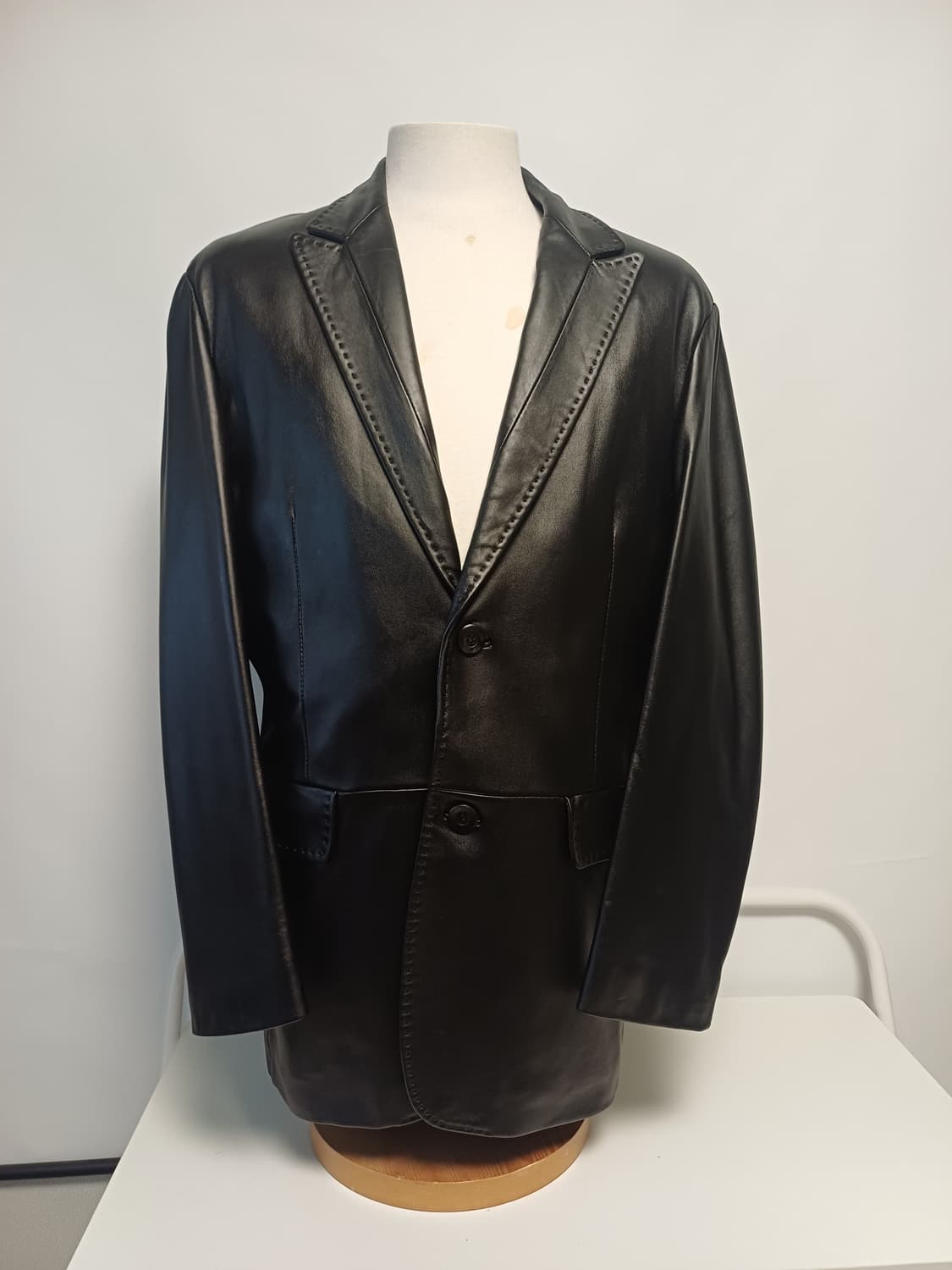 [KOLON] GGIO II 리얼 램스킨 핸드스티치 레더 자켓 (100) 상품이미지1