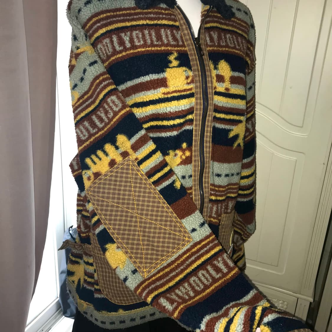 빈티지 보헤미안st 뽀글 카라 후리스 자켓 M 상품이미지7