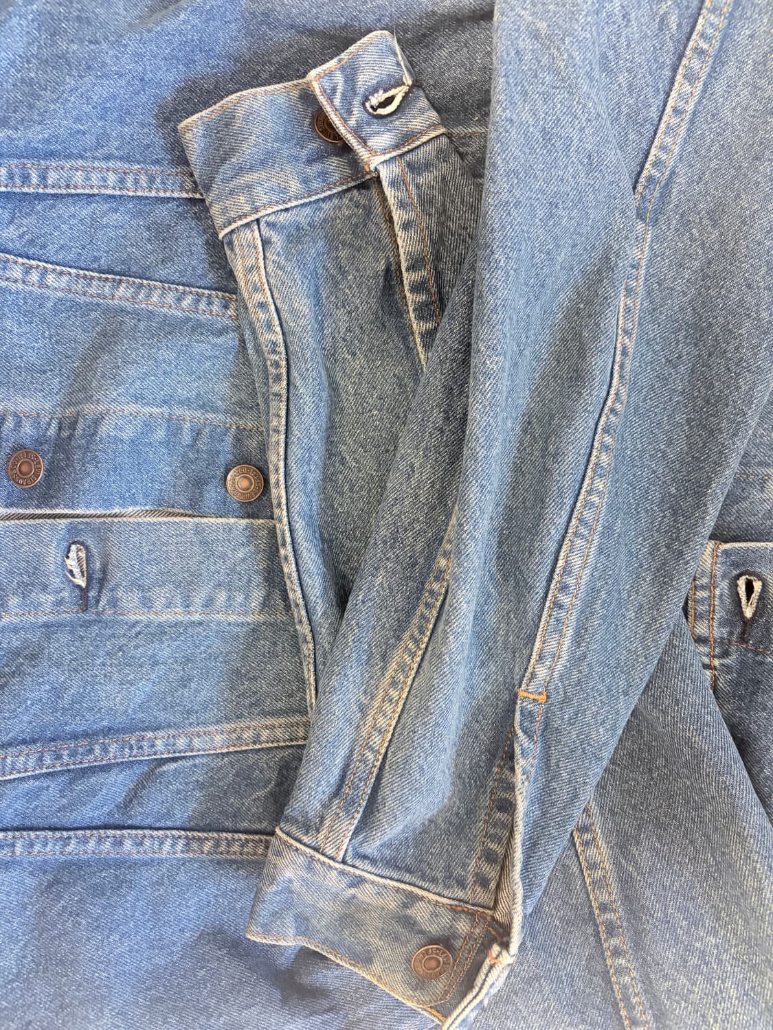90s 리바이스 70505 빈티지 페이딩 타입3 트러커 데님자켓 N919 상품이미지8