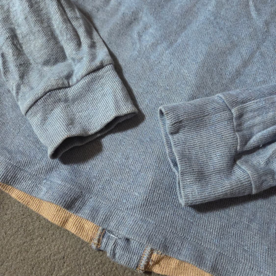 하버색 여성 배색 가디건 M 상품이미지4